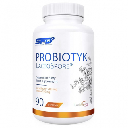 SFD Nutrition Probiotyk Lactospore tabletki probiotyczne na jelita, 90 szt.