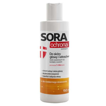 Sora Ochrona szampon-żel do skóry głowy przeciw wszawicy, 150 ml