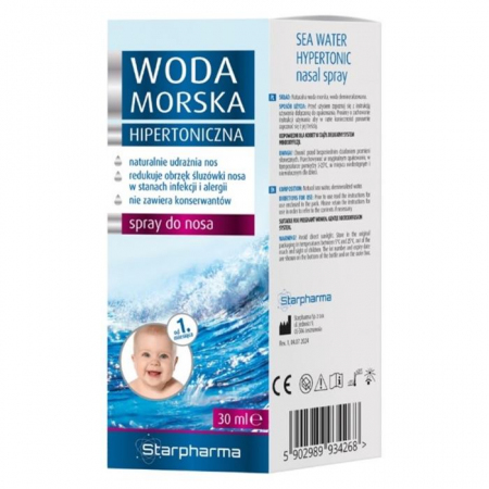 Starpharma Sea Water woda morska hipertoniczna do nosa w sprayu, 30 ml