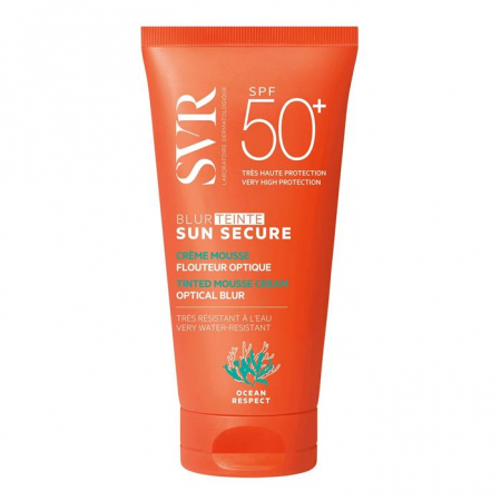 SVR Sun Secure Creme nawilżający kremowy mus tonujący SPF50+, 50 ml