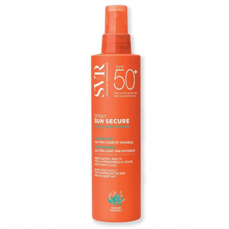 SVR Sun Secure mleczna mgiełka ochronna do opalania SPF50+ w sprayu, 200 ml