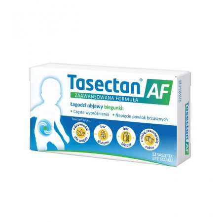 Tasectan AF proszek na biegunkę dla dzieci saszetki, 12 szt.