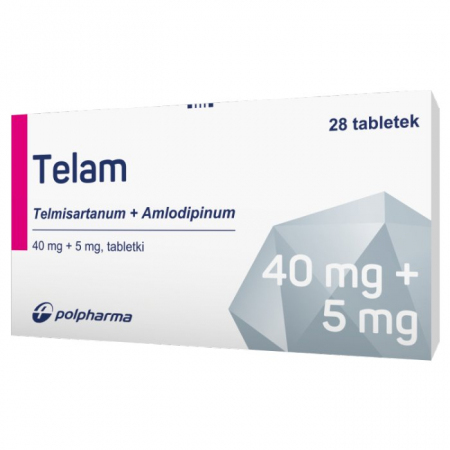 Telam 40 mg + 5 mg tabletki na obniżenie ciśnienia tętniczego, 28 szt.