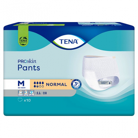 TENA PANTS PROSKIN Normal M majtki chłonne, 10 szt.