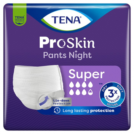 Tena Proskin Pants Super Night majtki chłonne rozmiar M, 30 szt.