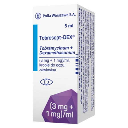 Tobrosopt-DEX krople do oczu 3 mg + 1 ml 5 ml