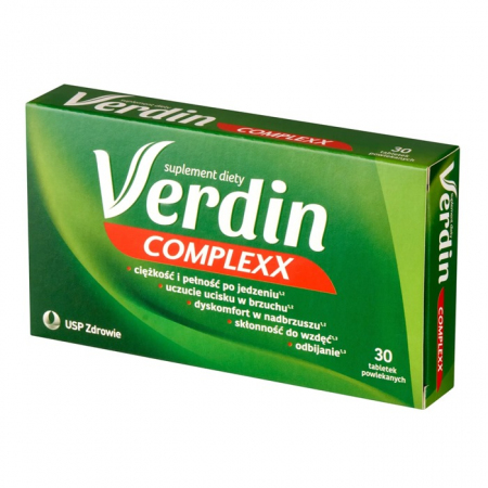 Verdin Complexx tabletki powlekane na trawienie i zaparcia, 30 szt.