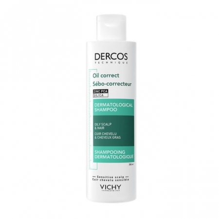 Vichy Dercos Oil Correct szampon do włosów przetłuszczających się, 200 ml