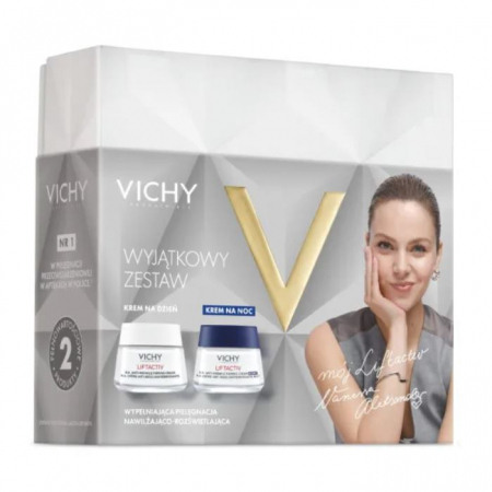 Vichy Liftactiv Supreme Zestaw: Przeciwzmarszczkowy krem na dzień, 50 ml + Krem ujędrniający na noc, 50 ml