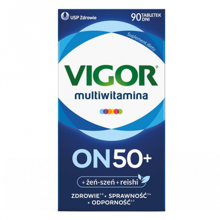 Vigor Multiwitamina ON 50+ tabletki z witaminami i minerałami, 90 szt.