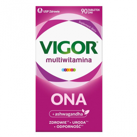 Vigor Multiwitamina ONA tabletki z witaminami i minerałami dla kobiet, 90 szt.