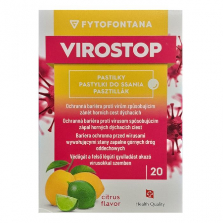 ViroStop pastylki do ssania o smaku cytrusowym, 20 szt.