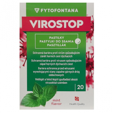 ViroStop pastylki do ssania o smaku miętowym, 20 szt.