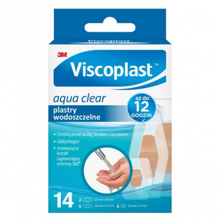 Viscoplast Aqua Clear zestaw plastrów wodoszczelnych, 14 szt.