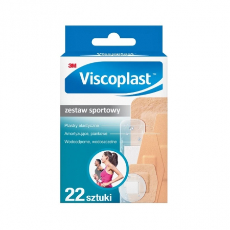 Viscoplast plastry opatrunkowe na rany i skaleczenia zestaw sportowy, 22 szt.