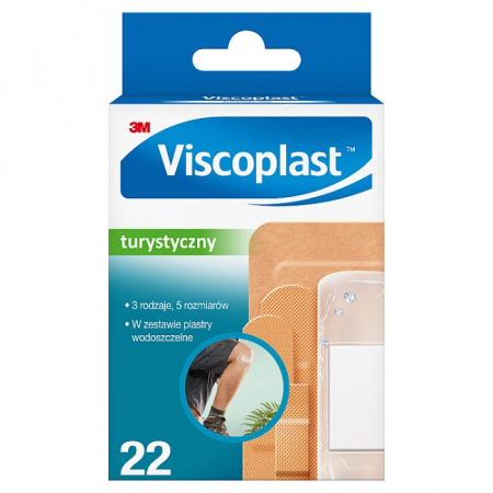 Viscoplast plastry turystyczne 3 rodzaje 5 rozmiarów, 22 szt.