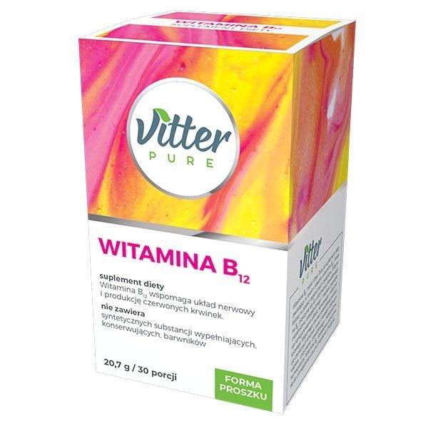 Vitter Pure Witamina B12 Proszek 30 Porcji Witaminy Z Grupy B Witaminy I Minerały Alleccopl