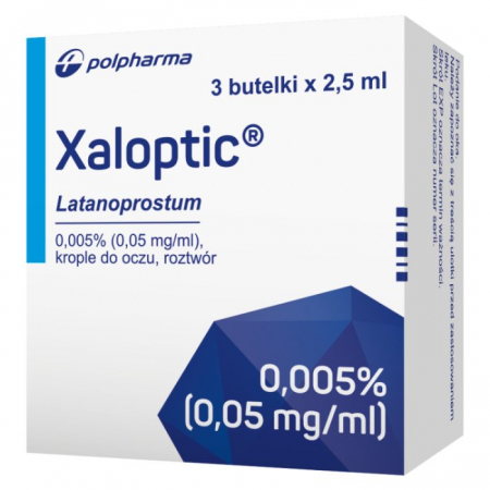 Xaloptic 0,005%, krople do oczu, 3 butelki po 2,5 ml