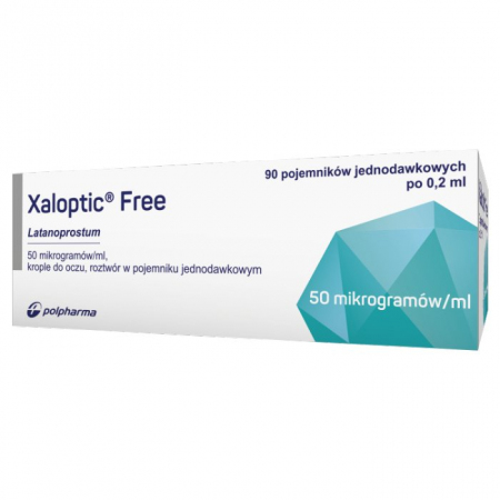 Xaloptic Free 50 mcg/ml 90 pojemników jednodawkowych po 0,2 ml,krople do oczu