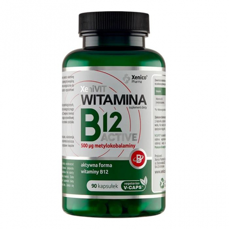 Xenivit Witamina B12 Active kapsułki z aktywną formą witaminy B12, 90 szt.
