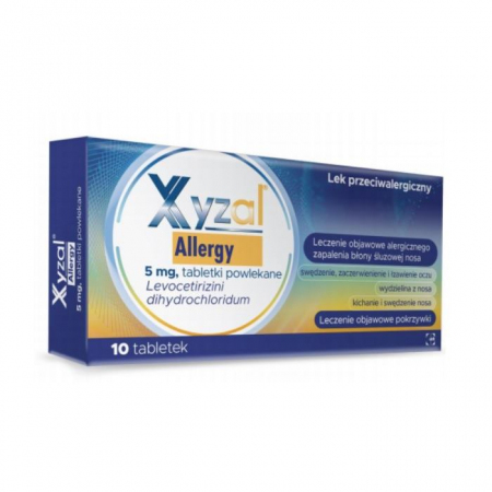 Xyzal Allergy 5 mg tabletki powlekane na alergię, 10 szt.
